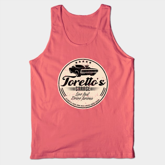 Toretto's garage Tank Top by SuperEdu